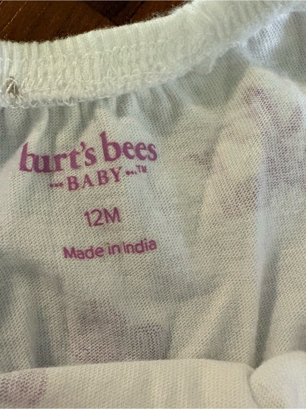 Burt’s Bees White Baby Romper with Pink Cactus Print 12 Month - Picture 2 of 4